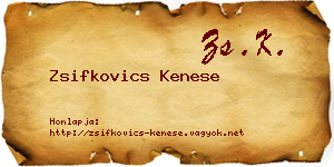 Zsifkovics Kenese névjegykártya